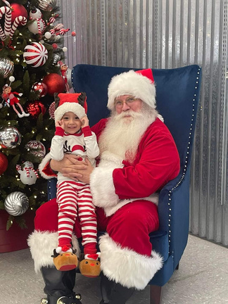 Santa at retail location in Columbus Ohio